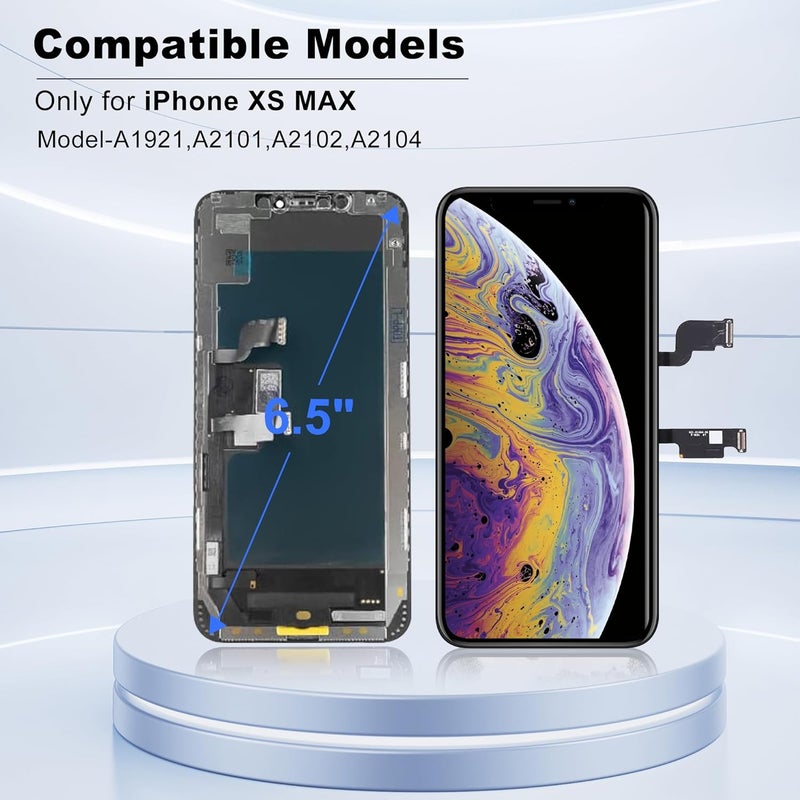 ZOETEC Screen Replacement for iPhone Xs Max, [Support Face ID] Full HD Retina Display Touch Screen Digitizer Frame Assembly with Repair Tools Kit - Image 2